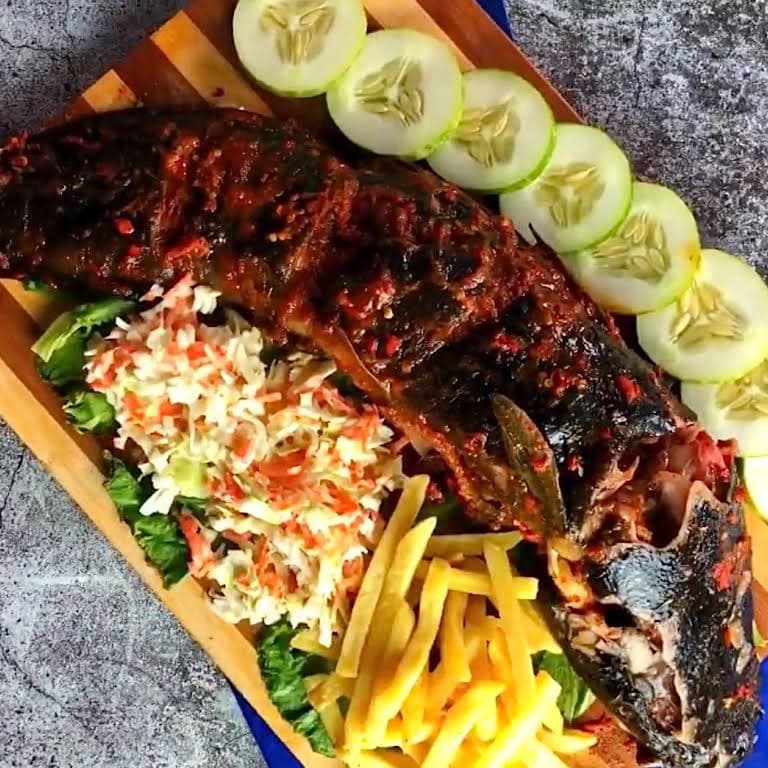 Cat Fish with Yam Fries